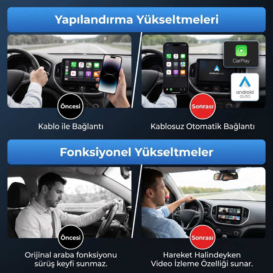 CarKits® Kablosuz CarPlay & Android Auto Smart Box