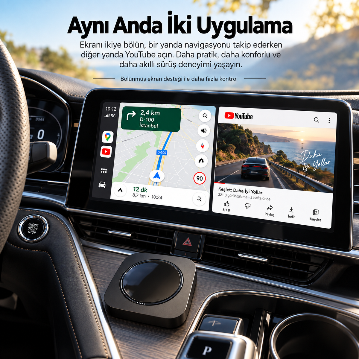 CarKits® Kablosuz CarPlay & Android Auto Smart Box (8-128 GB)