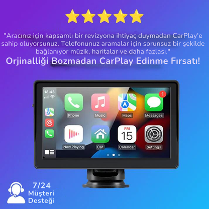 Evdora™️ CarPlayBox 7 İnç CarPlay Ekranı 4K