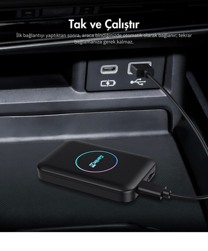 Carlinkit TBox Lite S Kablosuz CarPlay & Android Auto Smart Box