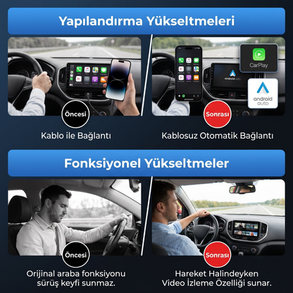 CarKits® Kablosuz CarPlay & Android Auto Smart Box